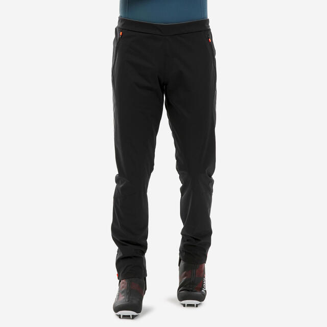 Pantalon de ski de fond coupe-vent homme, PANT 500 noir
