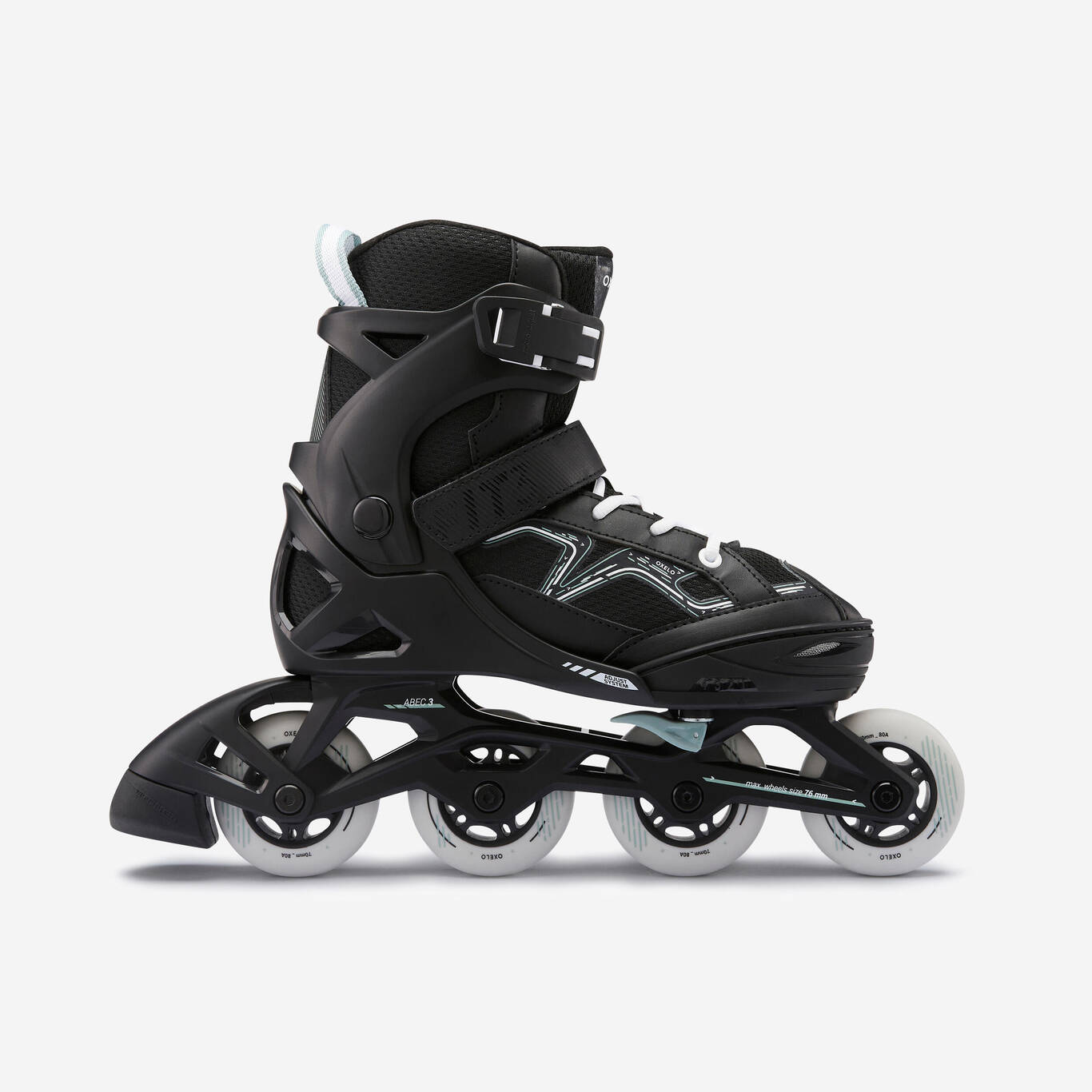 Kids' Inline Fitness Skate Fit3 - Black/Khaki