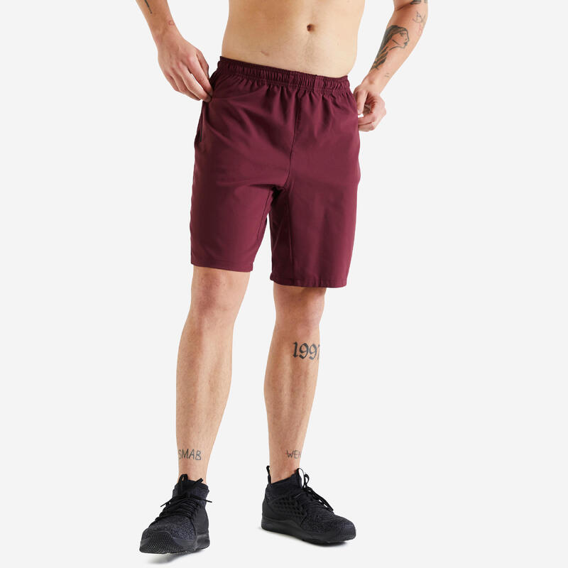 Short de fitness avec poches zippées, bleu noir