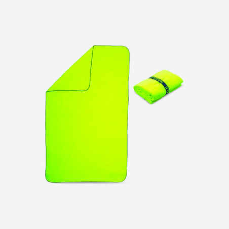 Microfibre Pool Towel Size XL 110 x 175 cm - Neon Yellow