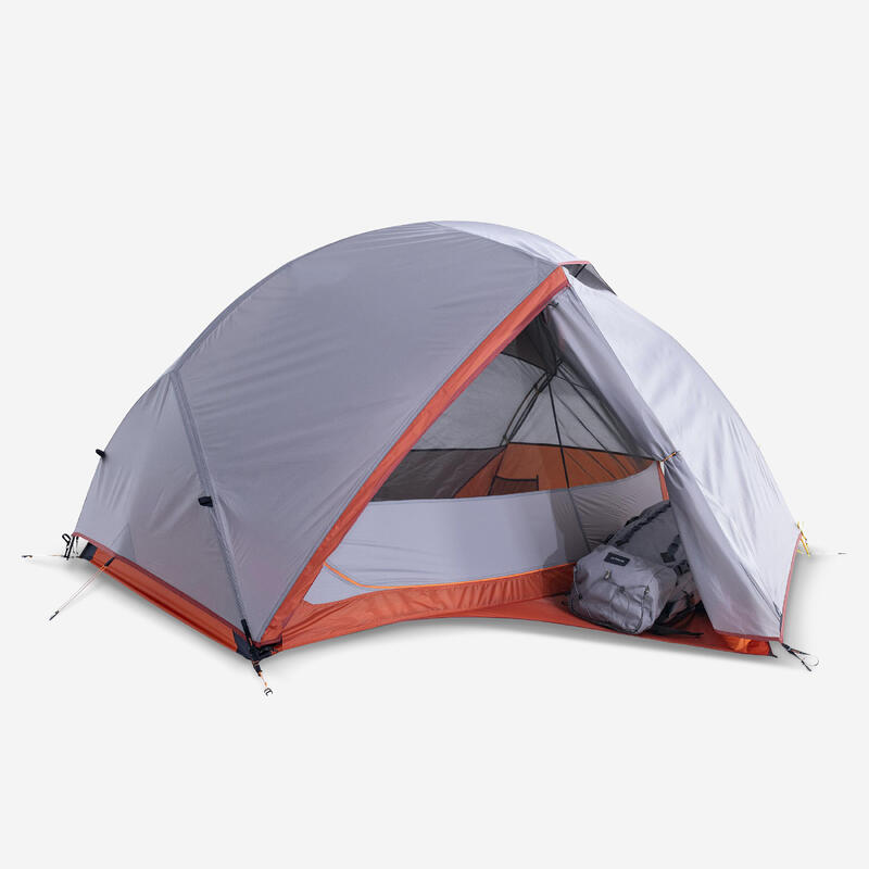 Tente dôme de trekking autoportante 2 places, MT900 gris