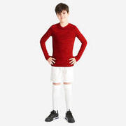Kids' thermal long-sleeved football top, red