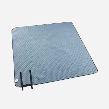 Estera de viaje de 170 x 140 cm para picnic y camping Quechua	Confort gris