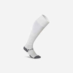 Kids' Football Socks F500 - White with Stripes