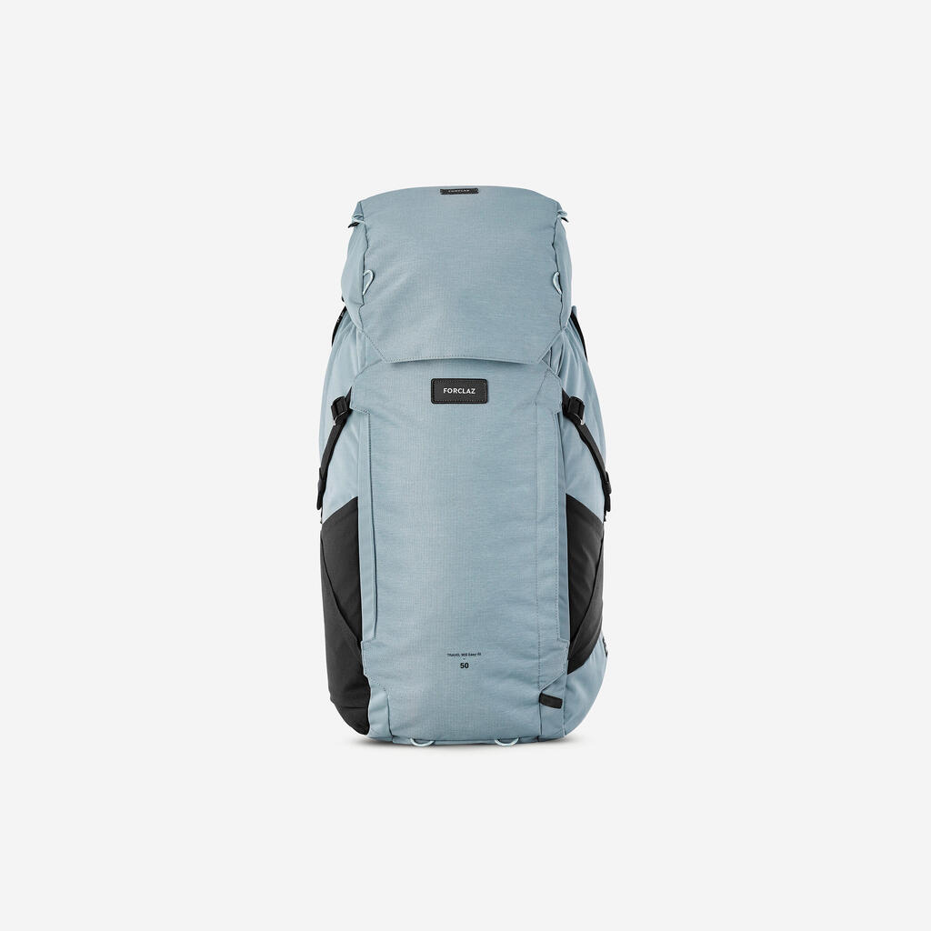 Morral de 50+6 Litros trekking de viaje para Mujer Forclaz Travel900 azul