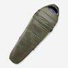 TREKKING MUMMY SLEEPING BAG - TREK 500 0°C WADDING TWINNABLE - KHAKI