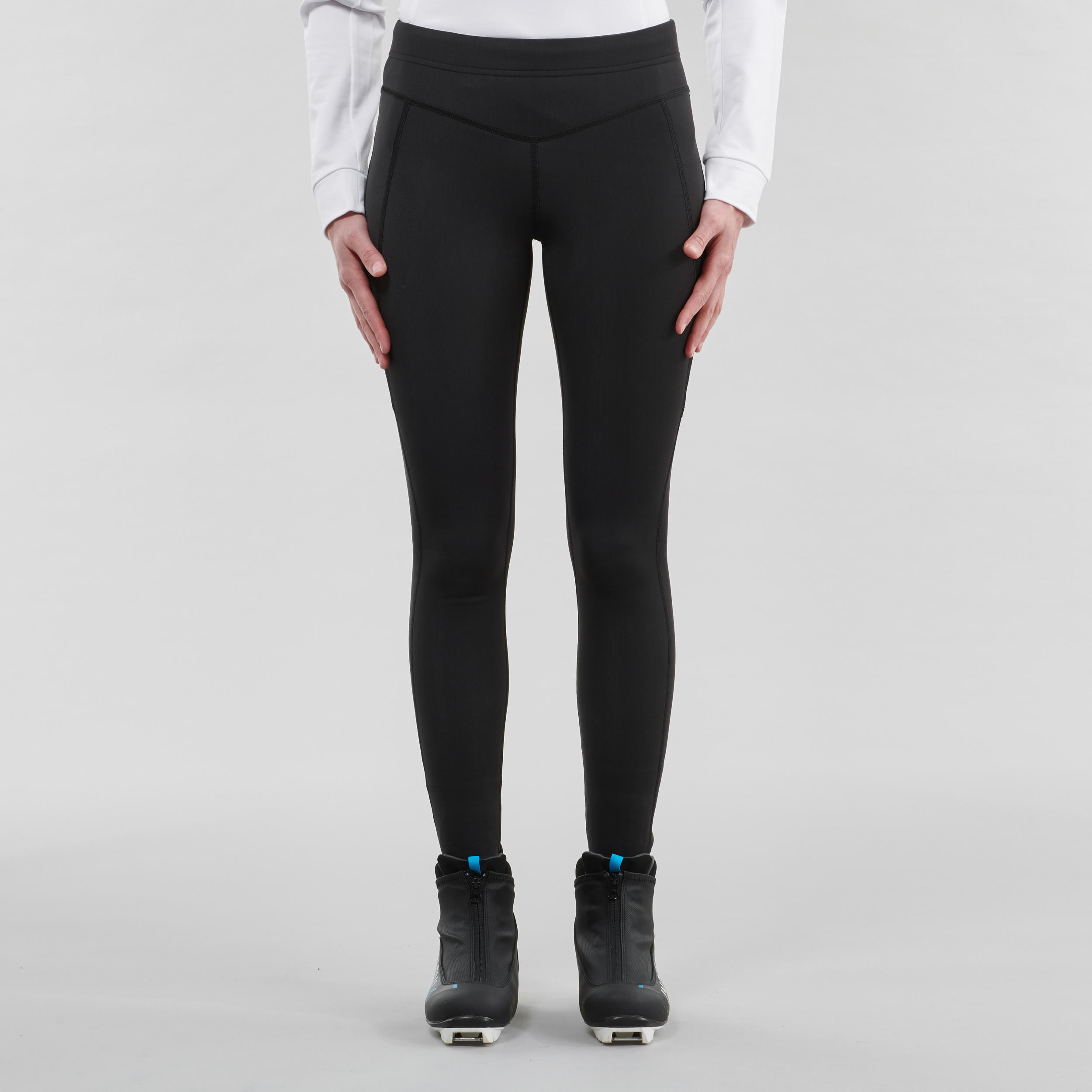 Women's Warm Cross-Country Skiing Tights – XC S 100 Black