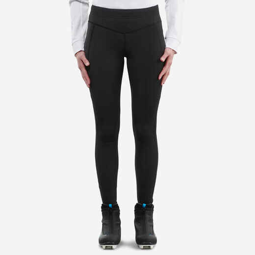 
      Women's Cross-Country Skiing Warm Tights XC S 100 - Black
  