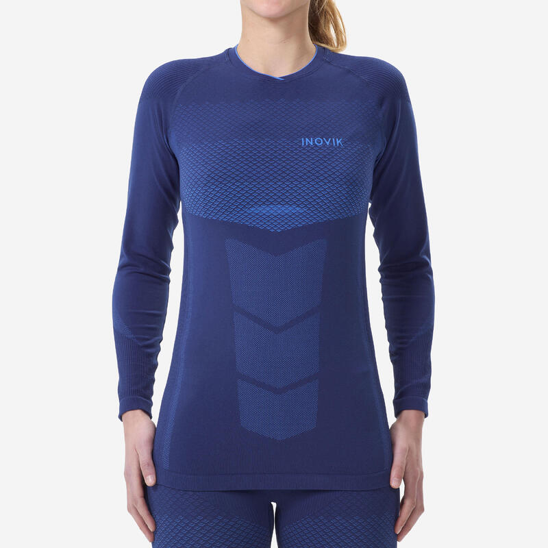 CAMISOLA TÉRMICA DE SKI DE FUNDO MULHER 900 AZUL