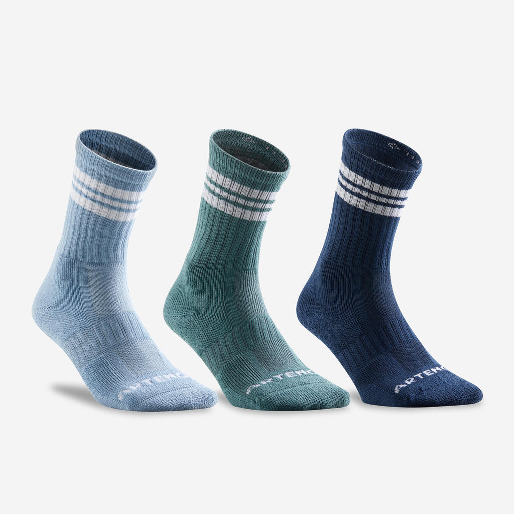 Tennissocken RS 500 High 3er-Pack blau