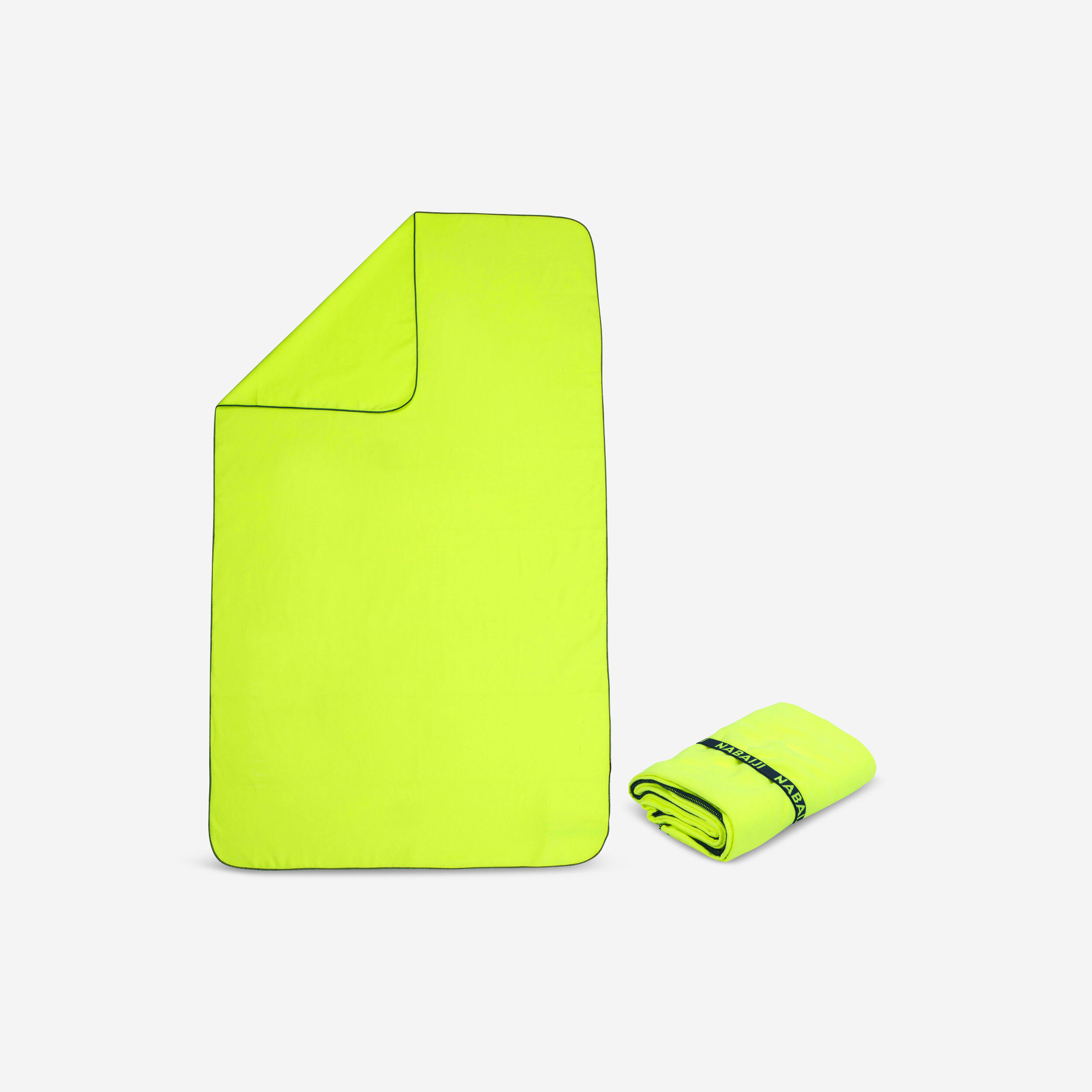 NABAIJI Swimming Microfibre Towel Size L 80 x 130 cm - Neon Yellow