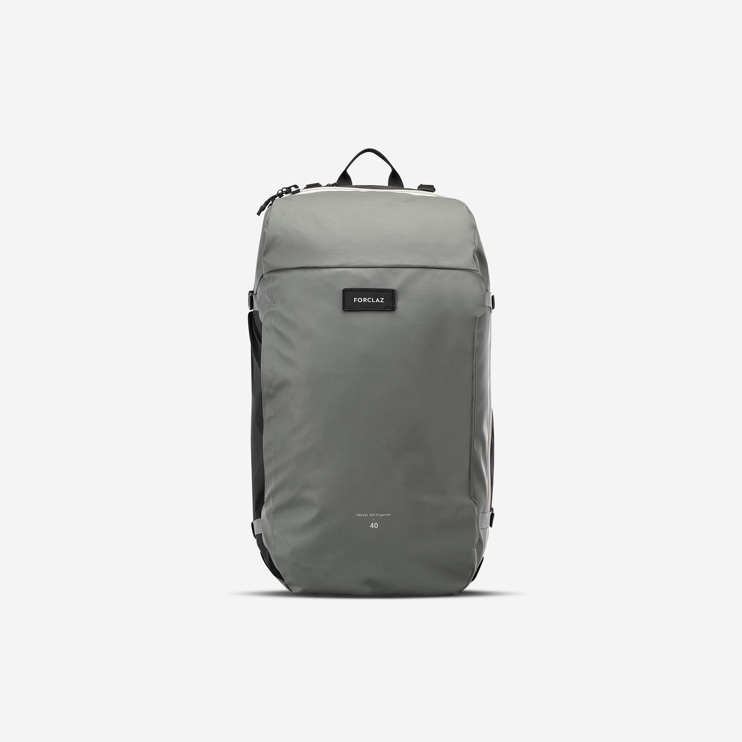 FORCLAZ Travel Backpack 40 L - Travel 500 ORGANIZER Khaki