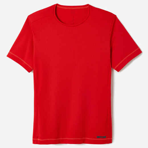 
      Polera running transpirable Hombre - KIPRUN 100 Dry Rojo 
  