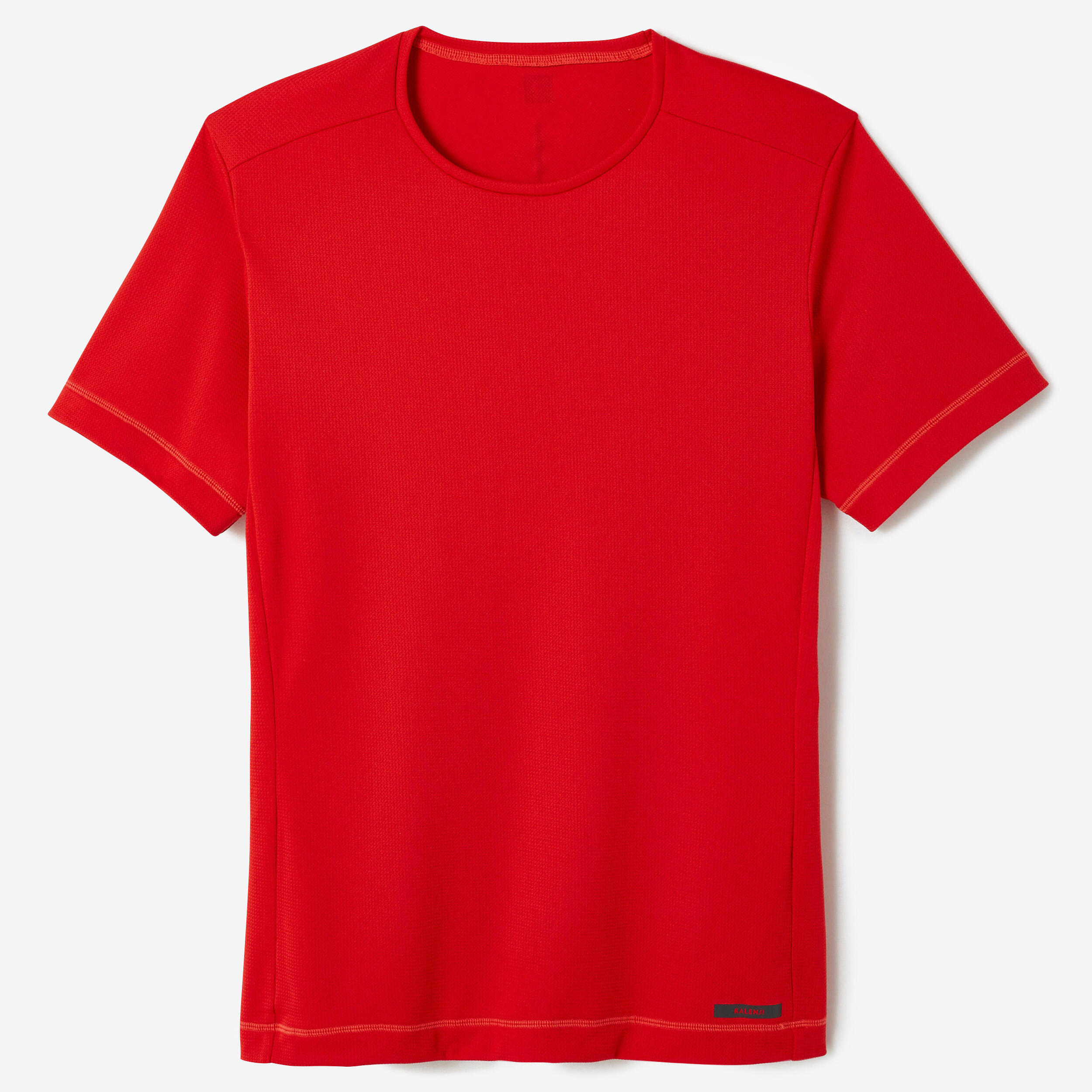 Men s Running Breathable T shirt KIPRUN Run 100 Dry Red