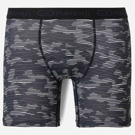 Boxer respirant en microfibre Homme - Gris camouflage