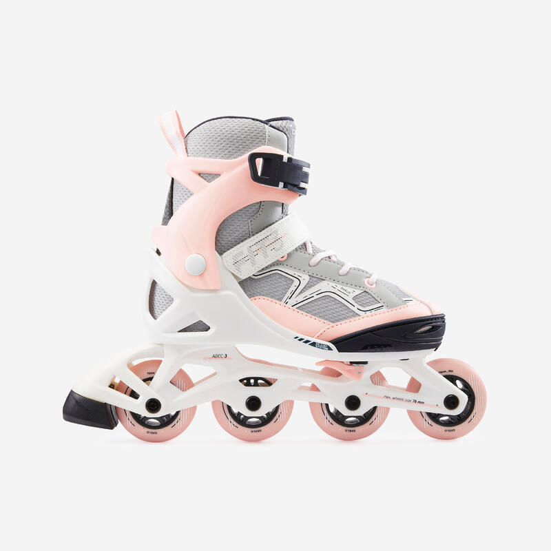 FIT 3 兒童滾軸溜冰鞋 (可調整4種尺寸) - 柔粉