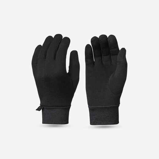KIDS’ HIKING TOUCHSCREEN COMPATIBLE GLOVES - SH500 MOUNTAIN SILK - AGE 6-14 