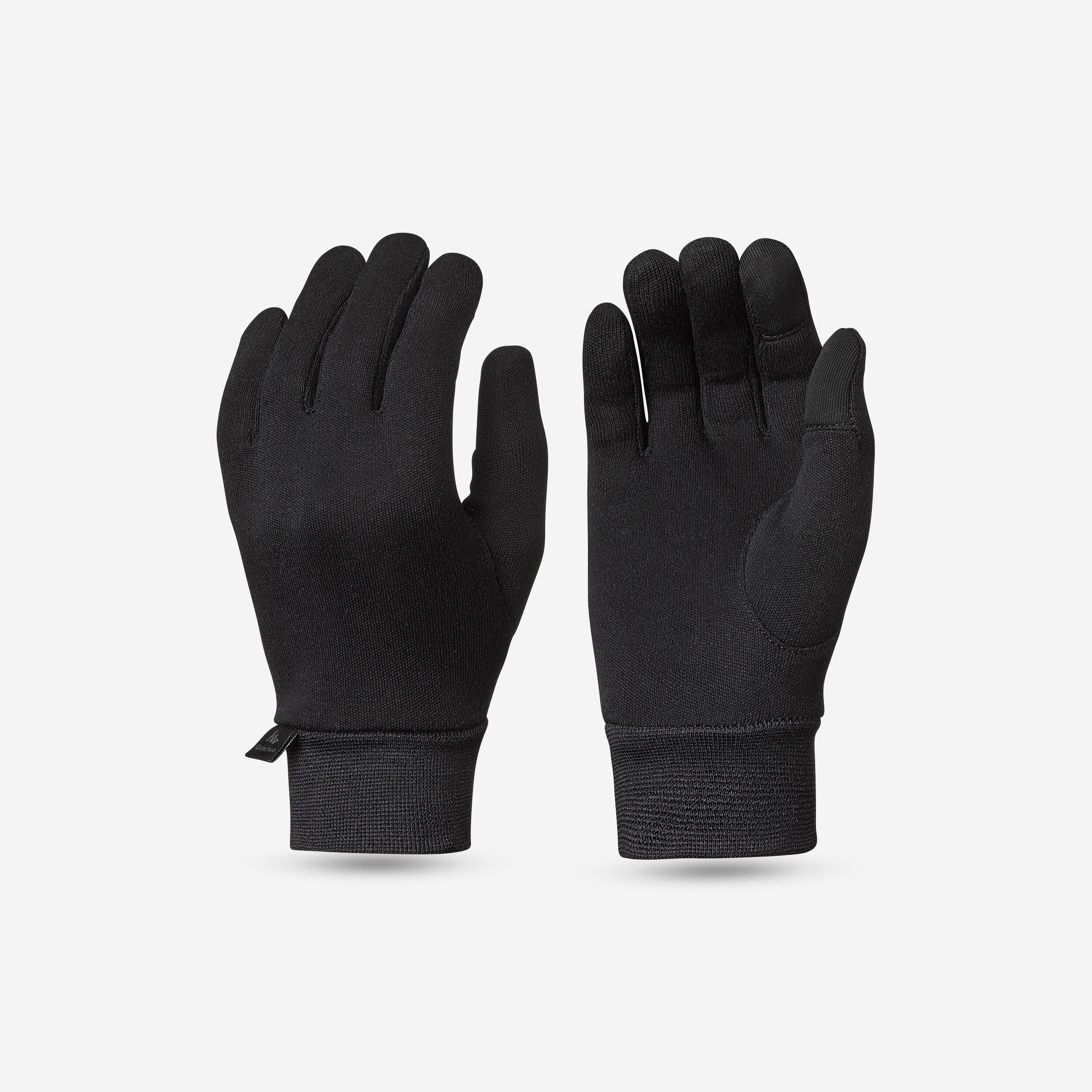 KIDS’ HIKING TOUCHSCREEN COMPATIBLE GLOVES - SH500 MOUNTAIN SILK - AGE 6-14  1/6