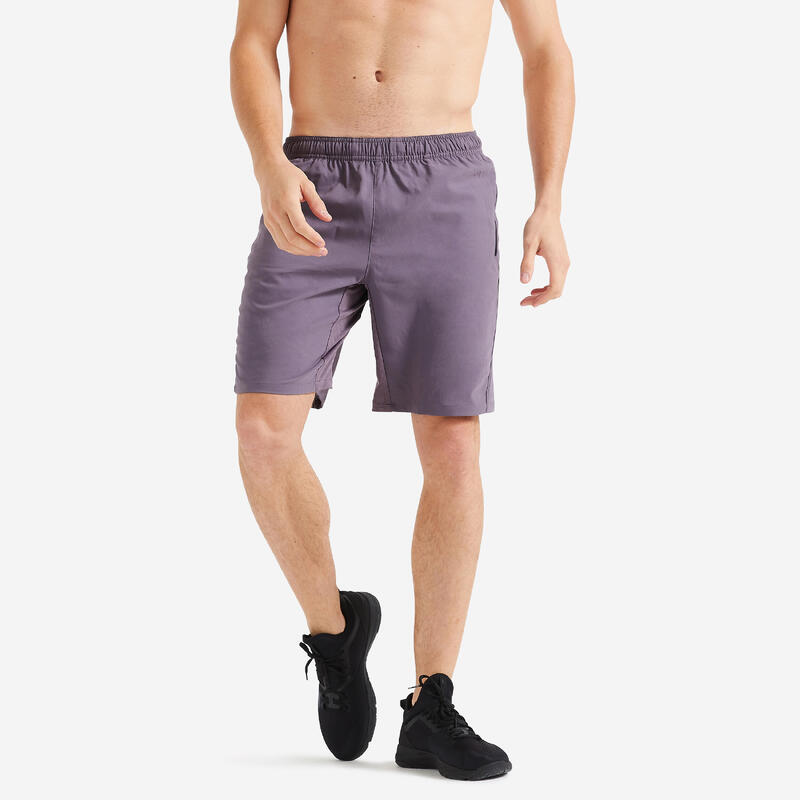 Short de fitness avec poches zippées, vert fluo
