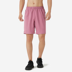 Short de fitness essentiel respirant poches zippés homme - rose