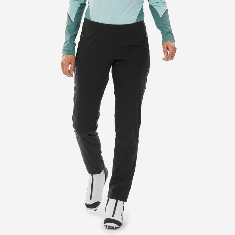 Pantalon schi fond XC S 500 Negru Damă 