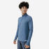 Men's Warm Long-Sleeved Zip Running T-Shirt - KIPRUN Run 100 Warm -Whale Grey