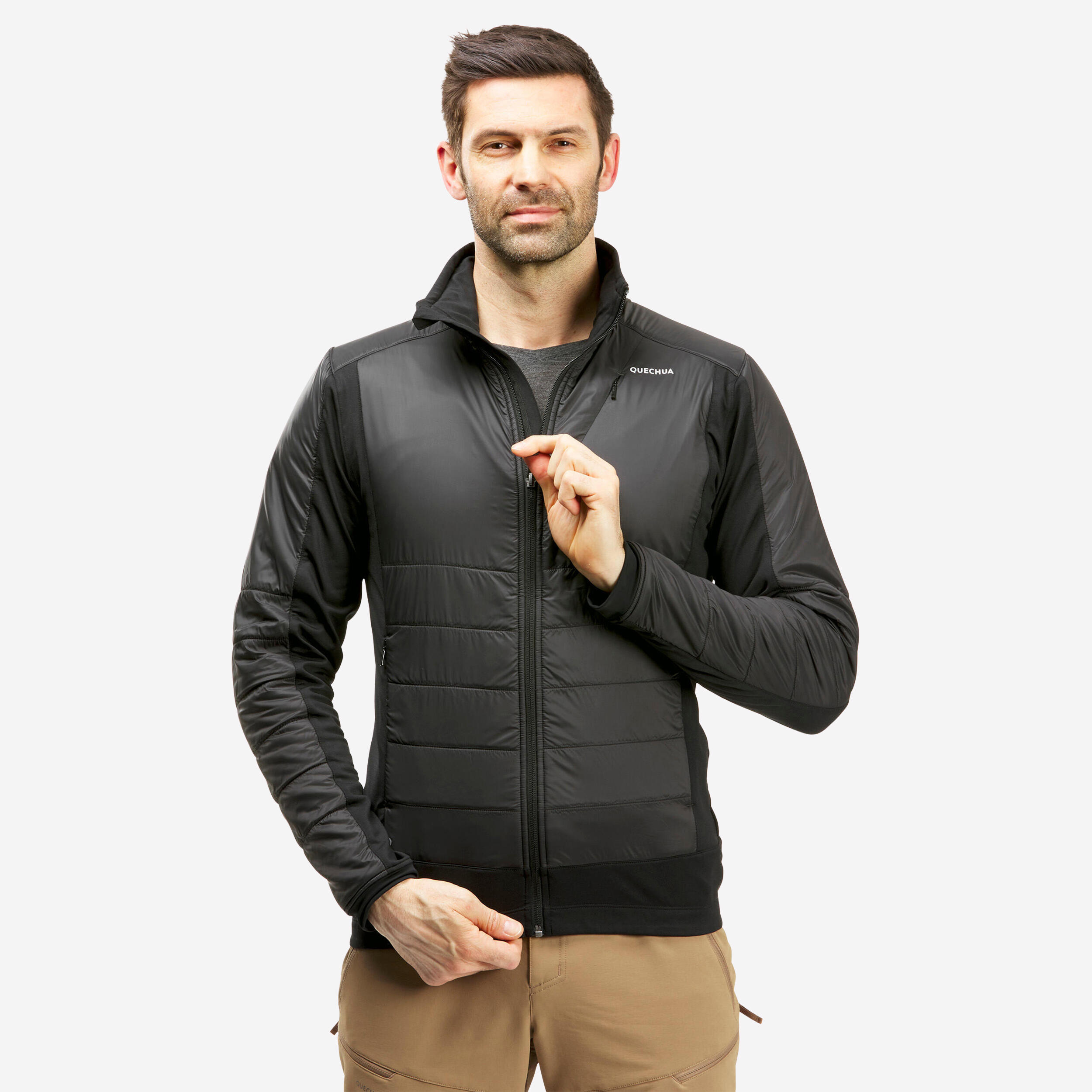 Manteau en laine polaire homme – SH 900 noir - QUECHUA