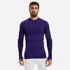 Adult Long-Sleeved Thermal Base Layer Top Keepdry 500 - Purple