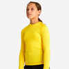 Kinder Fussball Funktionsshirt langarm wärmend - Keepdry 500 Wärmekomfort gelb