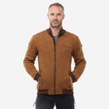 Men Sweater Jacket Extra Warm - SH100 Ochre