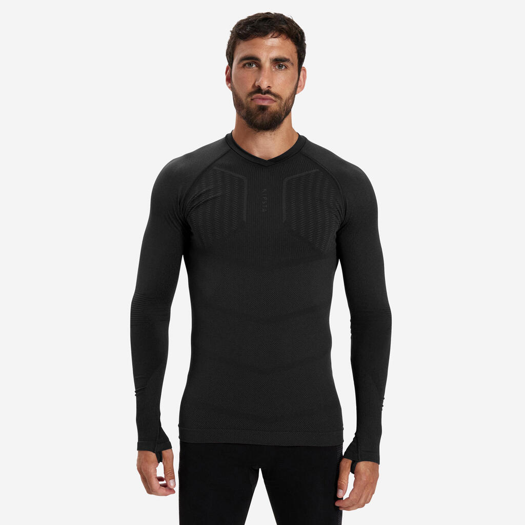 SOUS-VETEMENT THERMIQUE HAUT MANCHES LONGUES ADULTE NOIR KEEPDRY 500