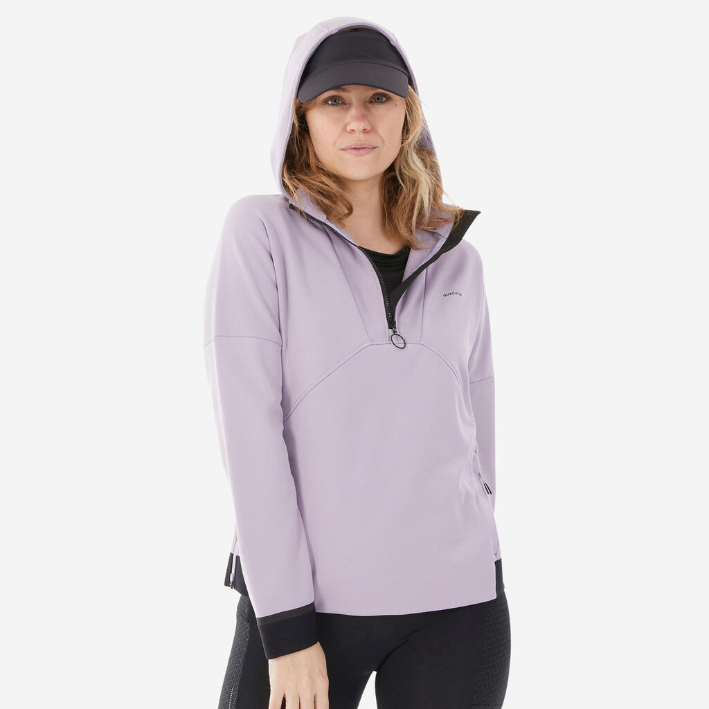 Moteriškas žygių fliso džemperis „MH500 Hoodie“, violetinis