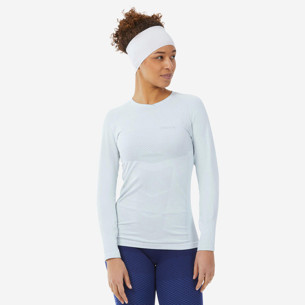 Moteriški apatiniai lygumų slidinėjimo marškinėliai „XC S UW 900“, mėlyni