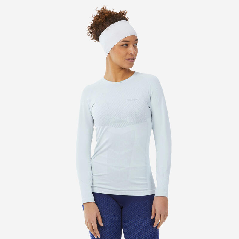 Maglia termica sci di fondo donna XC S 900 grigio chiaro