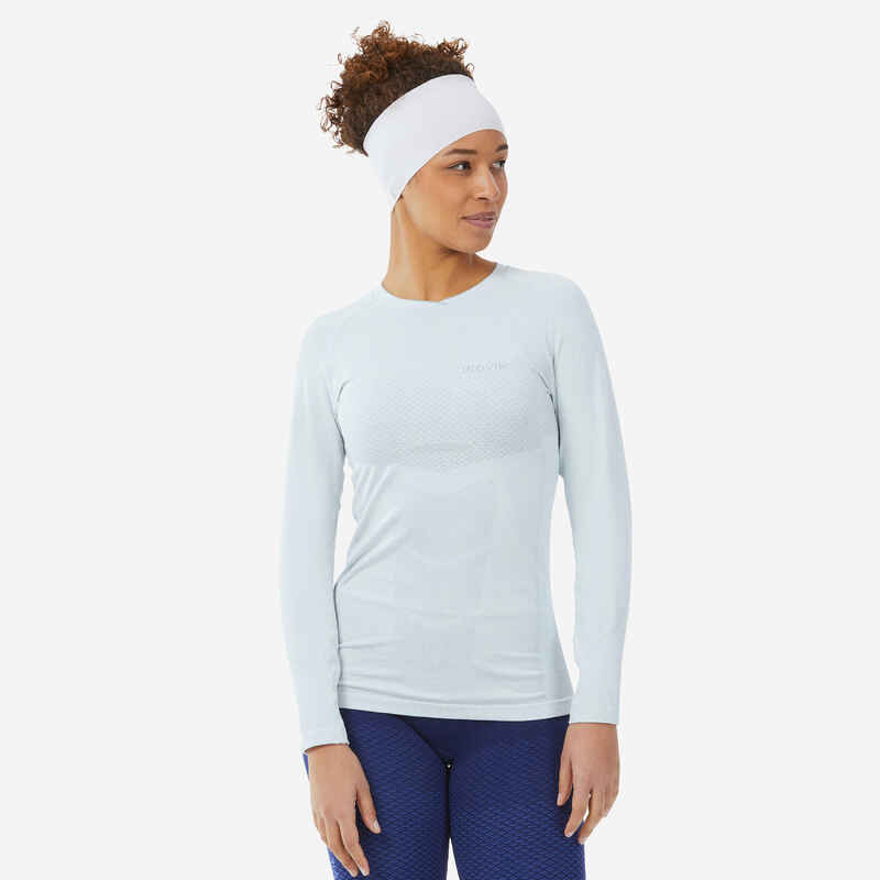 WOMEN’S THERMAL CROSSCOUNTRY SKI BASE LAYER 900 LIGHT GREY Decathlon