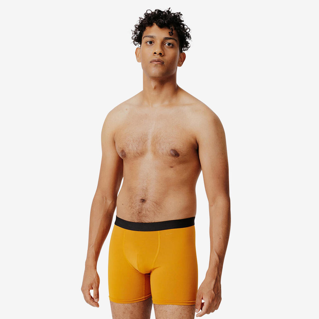 Men's Breathable microfibre boxers - Ochre