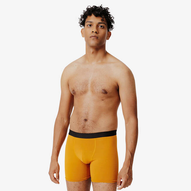 Men's Breathable microfibre boxers - Ochre