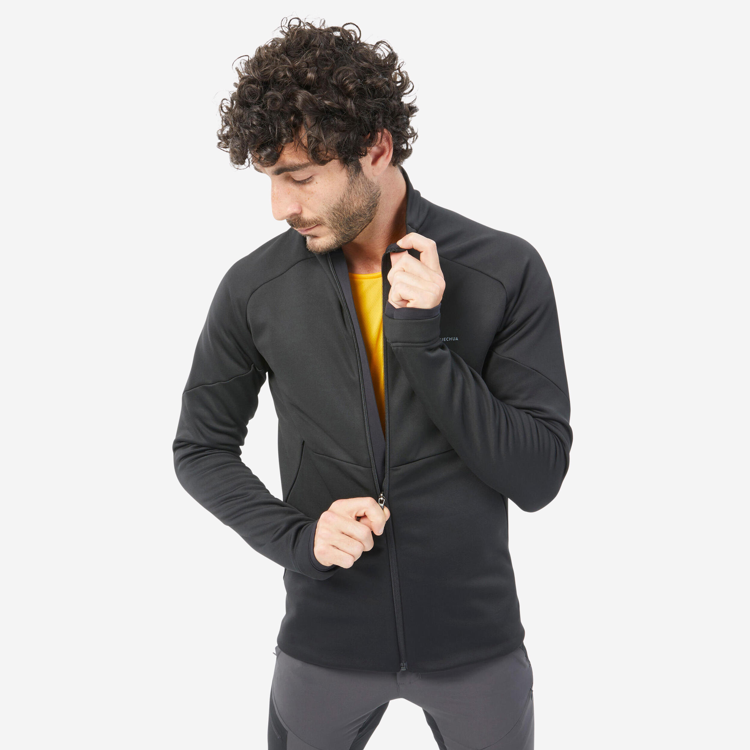 Men’s Hiking Fleece Jacket - MH 520 Black