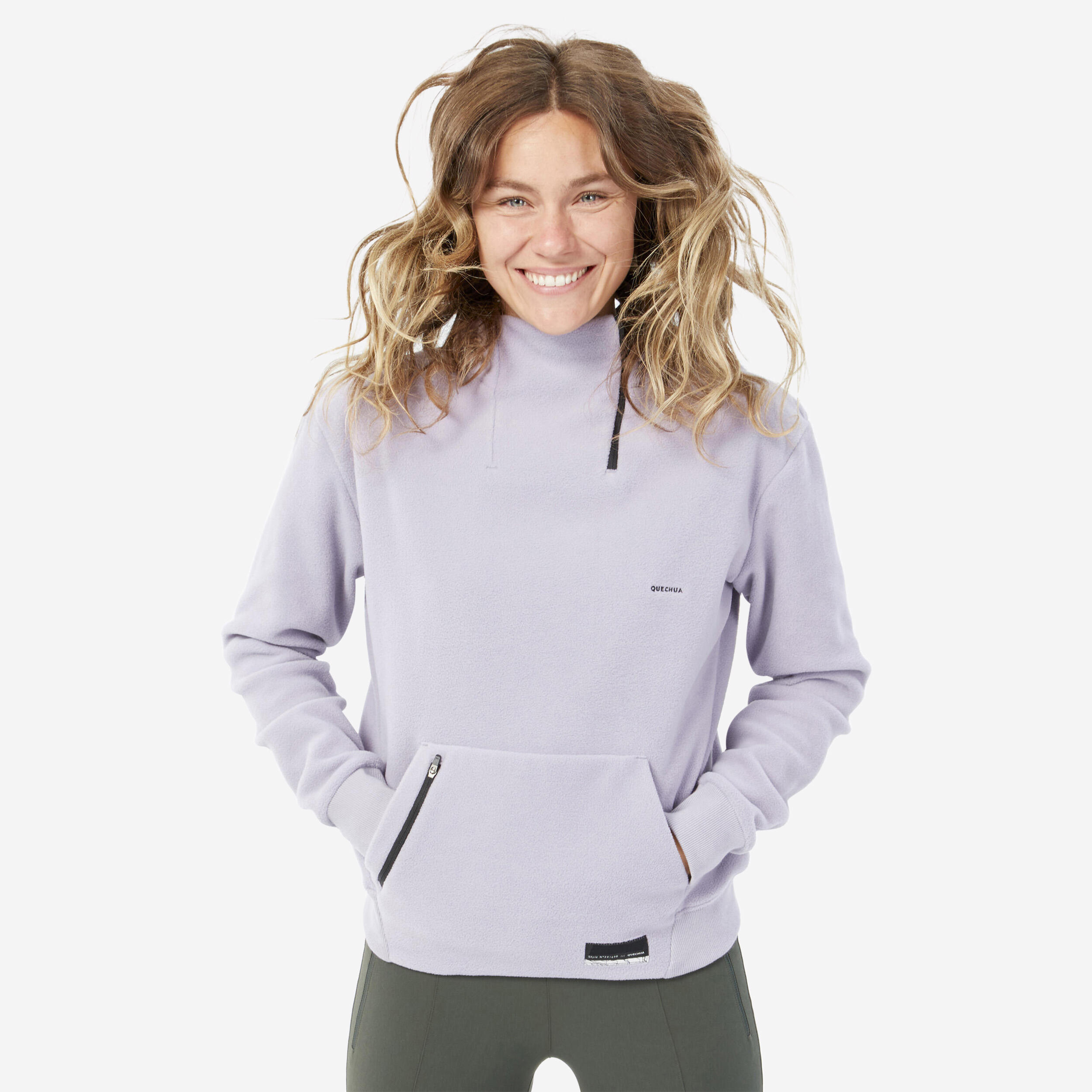 QUECHUA Women's Hiking Fleece Sweatshirt MH100