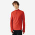 Men Warm Long-Sleeved Running T-shirt- Brick Red