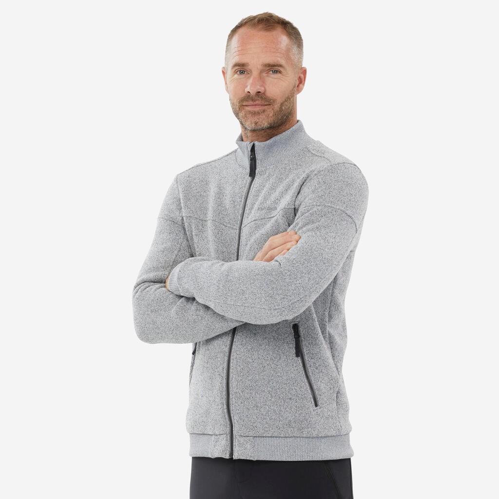 Men's Warm Hiking Fleece NH100 - Grey