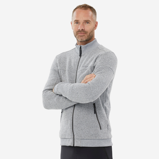 Veste polaire chaude de randonnée - SH100 - Homme - Gris