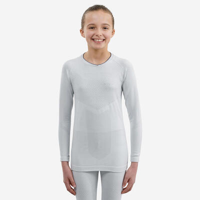 Maglia termica sci di fondo bambino XC S 500 grigia