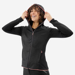 Dun fleece vest voor wandelen dames MH520 Light zwart