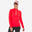 Langlaufshirt Damen langarm warm - XC S 100 rot 