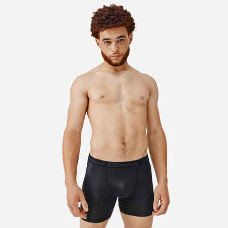 Men's breathable microfibre boxers - Black - Decathlon