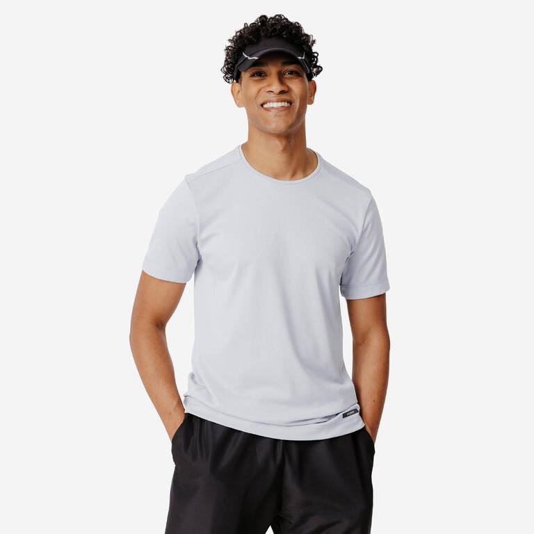 Dry Men's Breathable Running T-shirt - Pearl grey