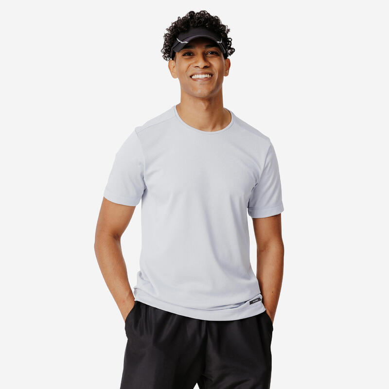 Dry men's breathable running T-shirt - grey