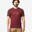 T-shirt lana merinos trekking uomo MT500 WOOL bordeaux