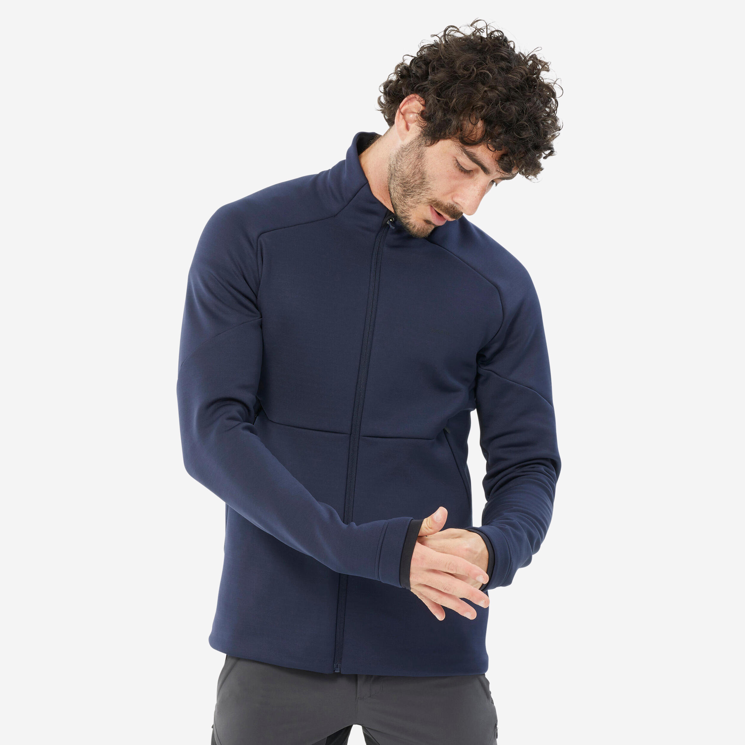 Men Sweater Fleece Jacket MH520 Blue